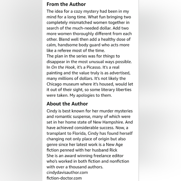 On The Hook Smith & Westen Mysteries Book 1 By Cindy Davis Paperback 315 Pages - Picture 6 of 8